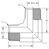 World Wide Fittings Male Pipe to Male Pipe 90° Elbow F3529X24X24